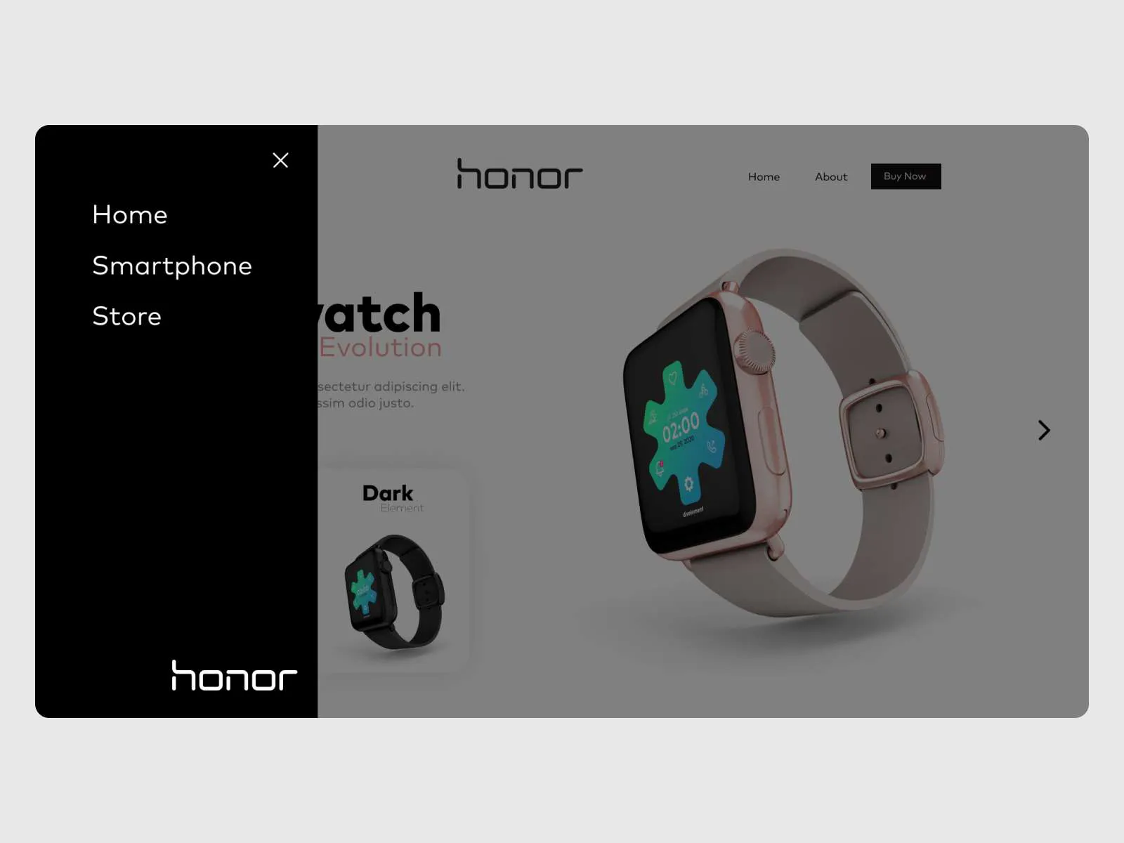 Smartwatch Concept Web for Figma and Adobe XD No 4