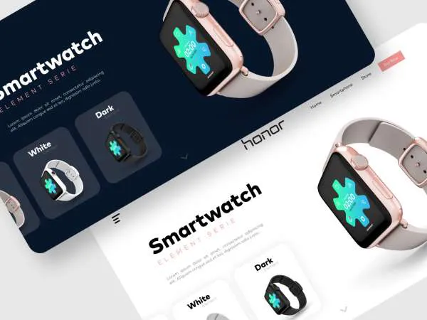 Smartwatch Concept Web for Figma and Adobe XD
