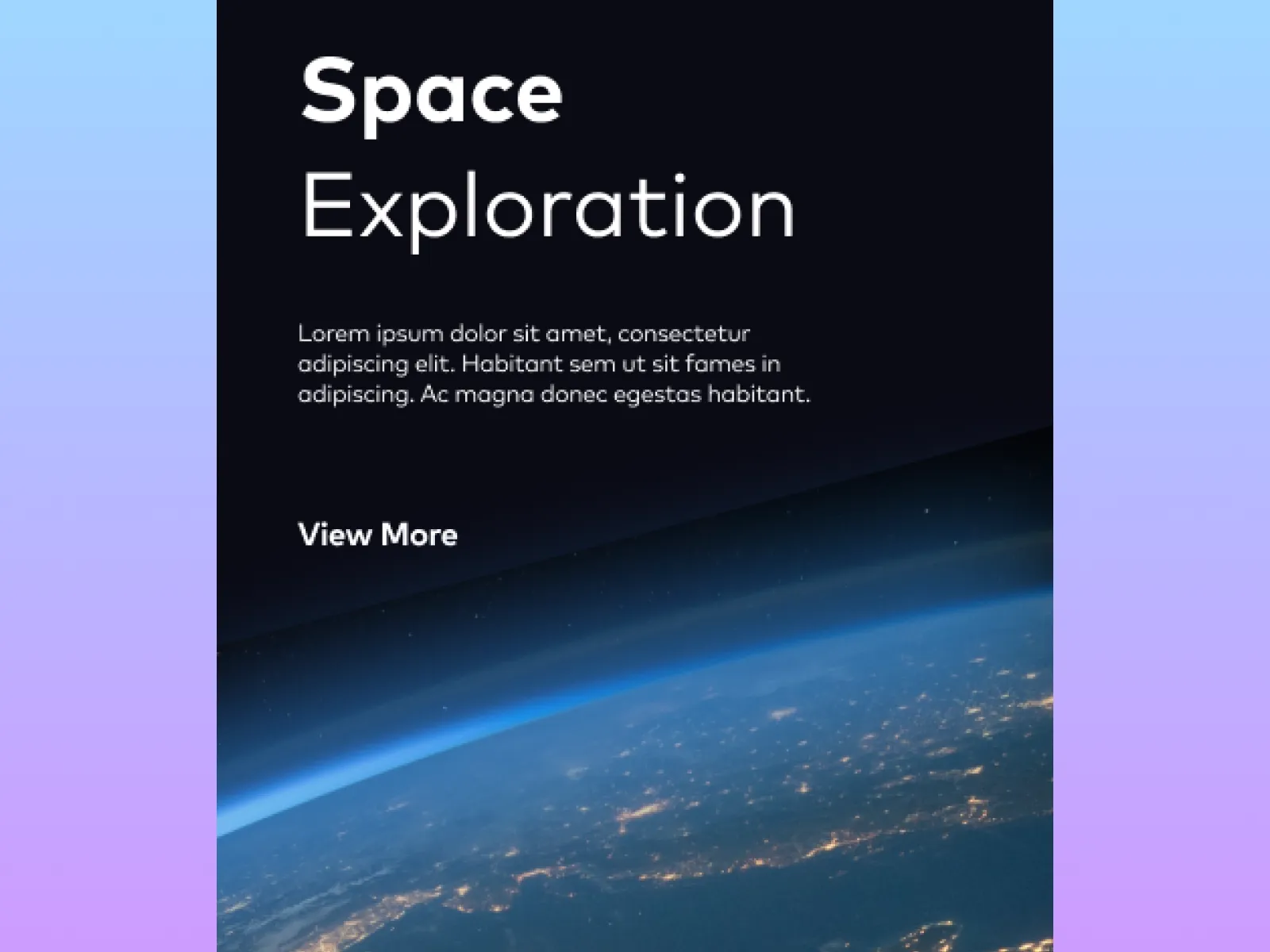 Space App Concept for Figma and Adobe XD No 4