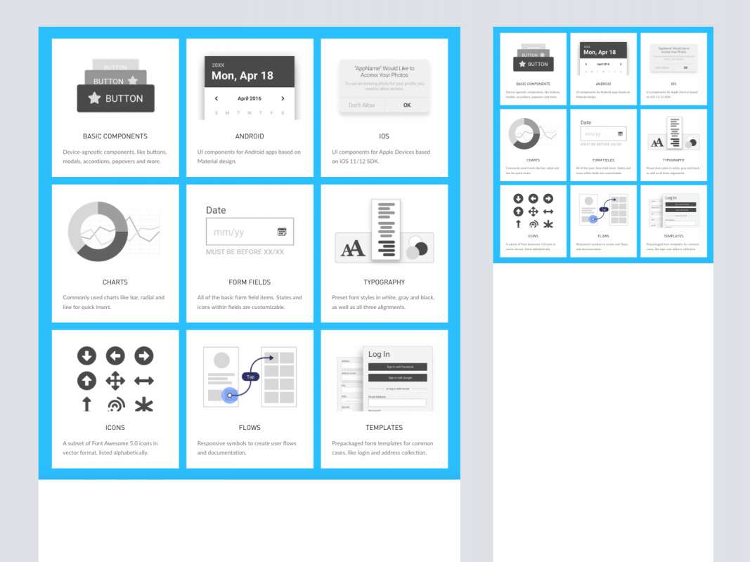 Spark Sketch Library for UX Designers for Figma and Adobe XD No 1