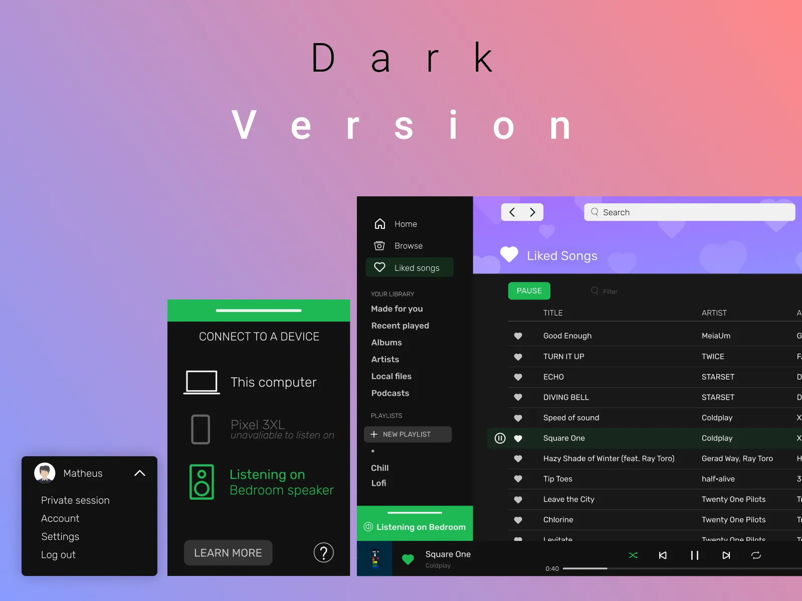 Spotify Desktop App Redesign for Figma and Adobe XD No 2