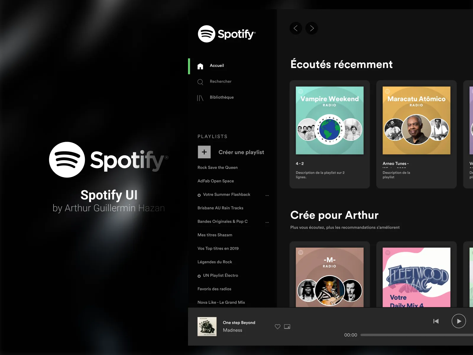 Spotify UI Kit for Figma and Adobe XD No 2