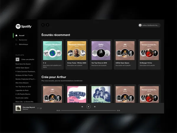 Spotify UI Kit for Figma and Adobe XD
