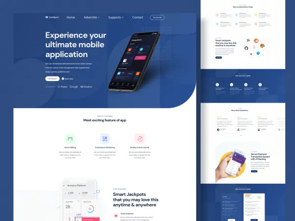 Startup Landing Page for Figma and Adobe XD No 1