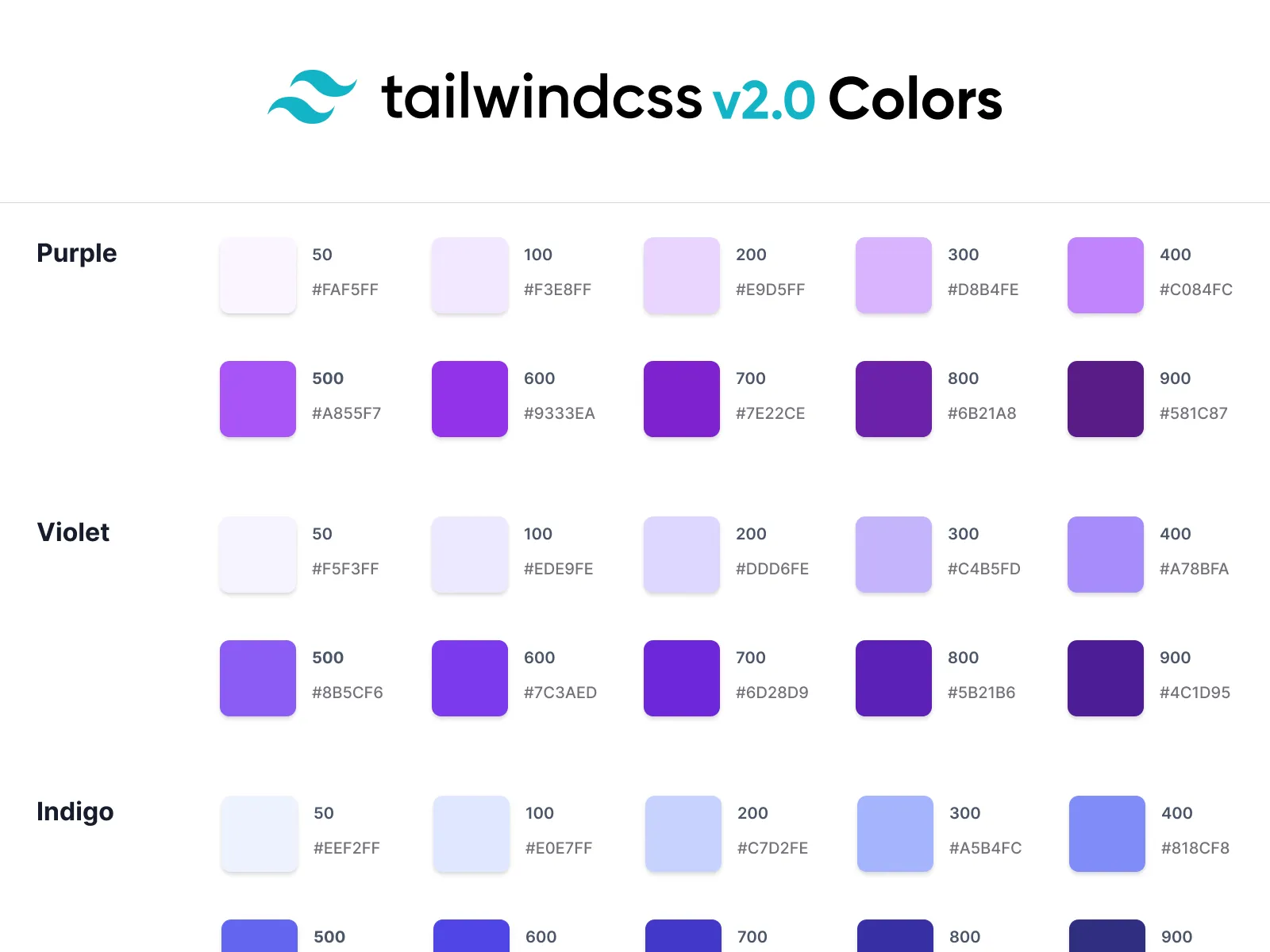 TailwindCSS Colors v2.0 for Figma and Adobe XD No 3