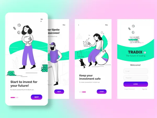 Trading App UI Kit for Figma and Adobe XD No 1