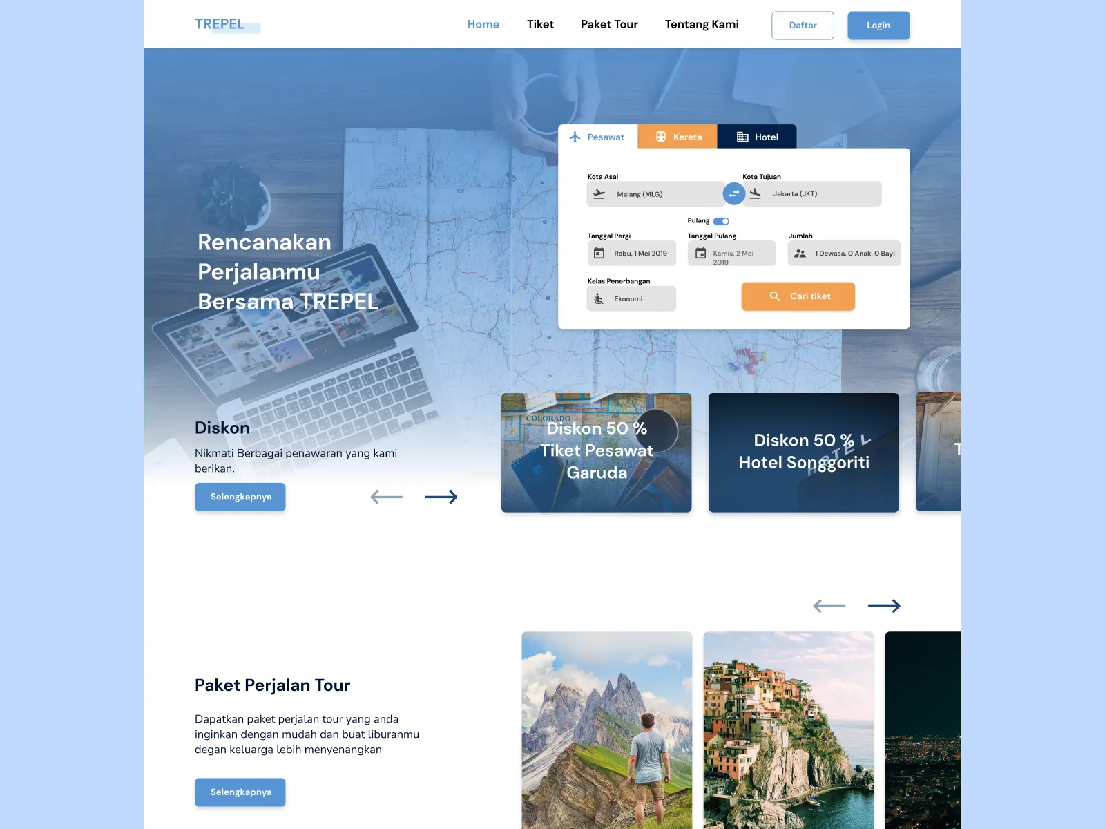 Travel Web Design for Figma and Adobe XD No 4
