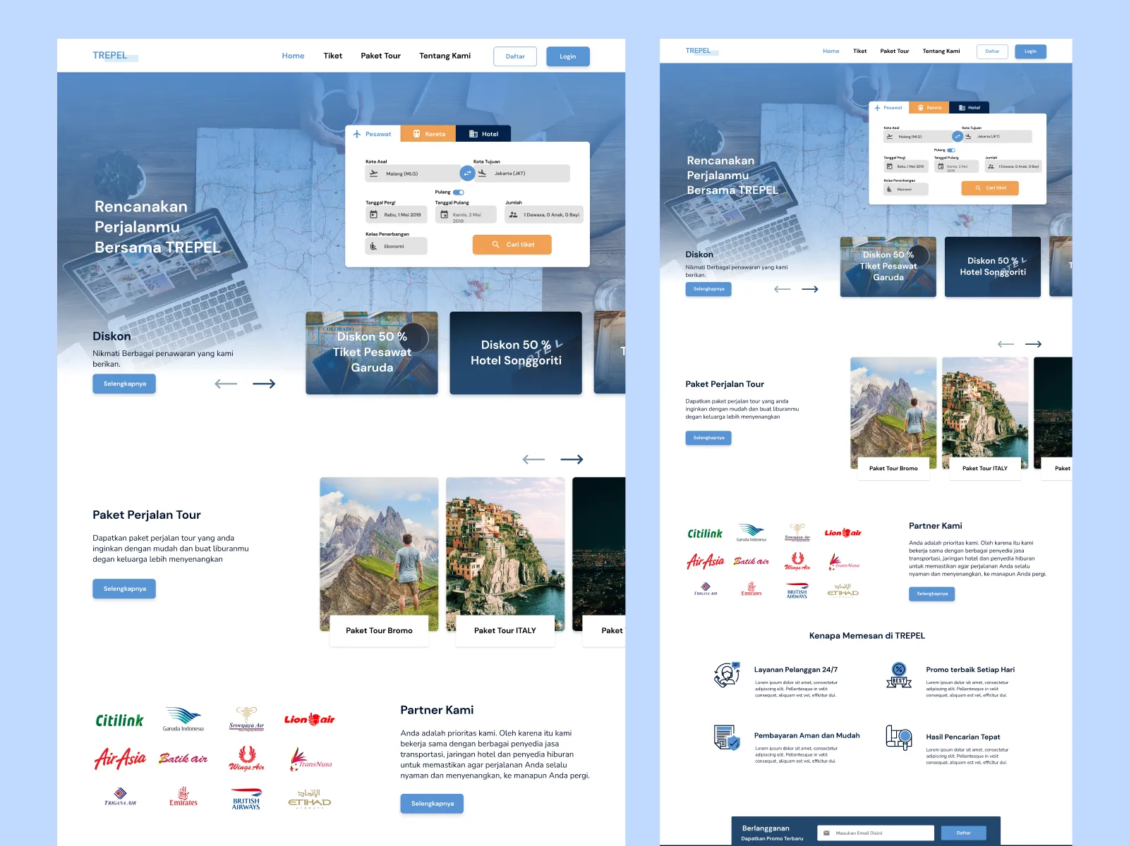 Travel Web Design for Figma and Adobe XD No 4