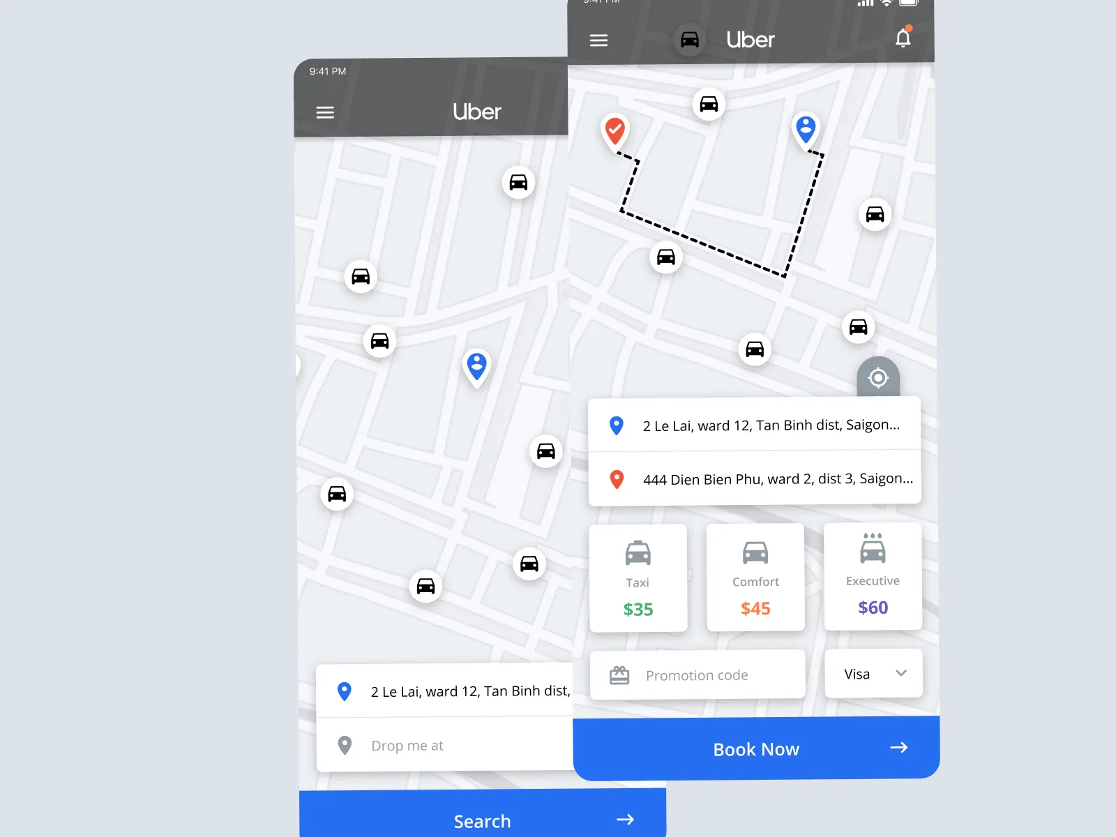 Uber Redesign App for Figma and Adobe XD No 5