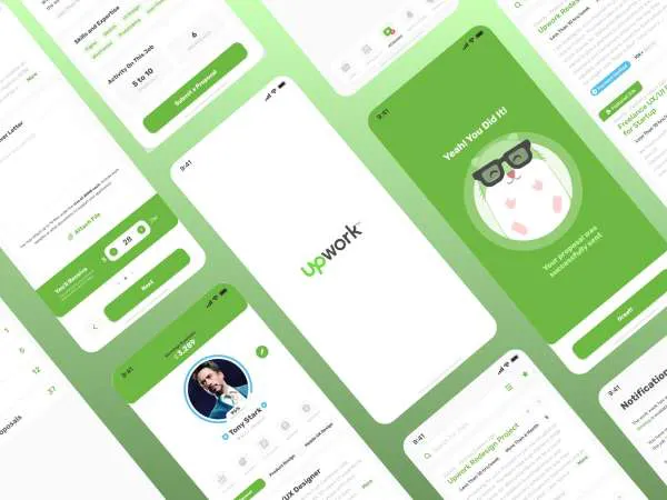 UpWork App Redesign for Figma and Adobe XD