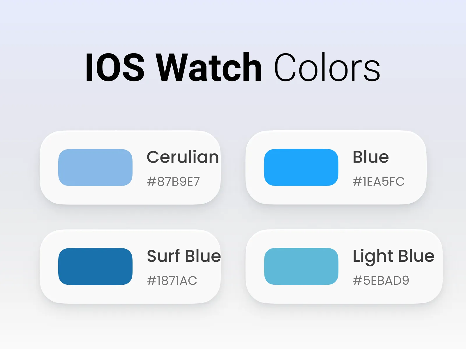 WatchOS Colors for Figma and Adobe XD No 5