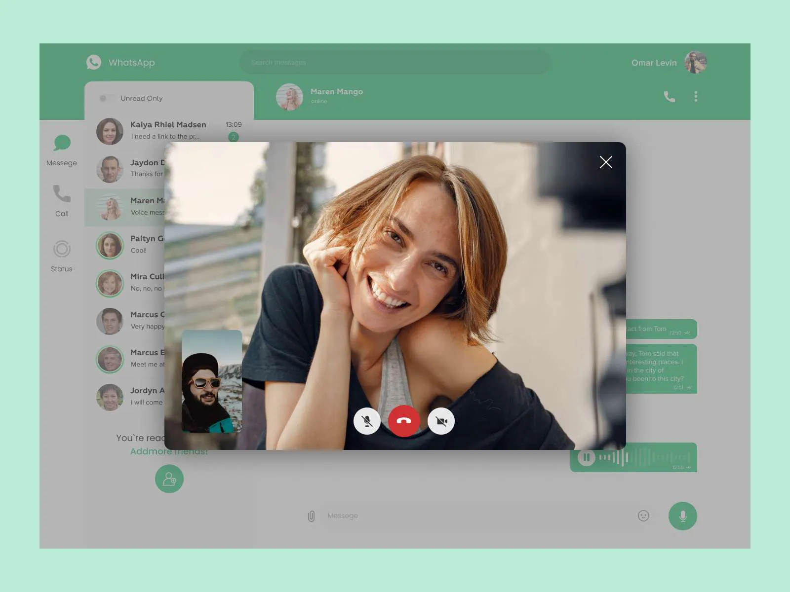 Whatsapp Redesign for Figma and Adobe XD No 5