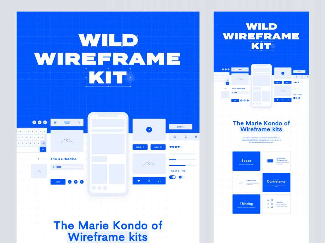 Wild Wireframe Kit for Sketch for Figma and Adobe XD