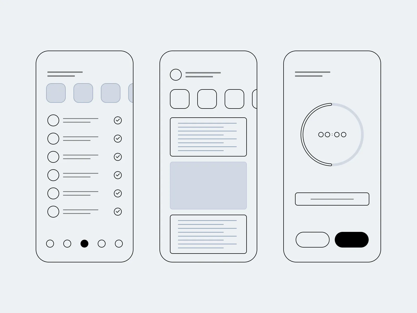 Wireframes for Mobile UI Design for Figma and Adobe XD No 2