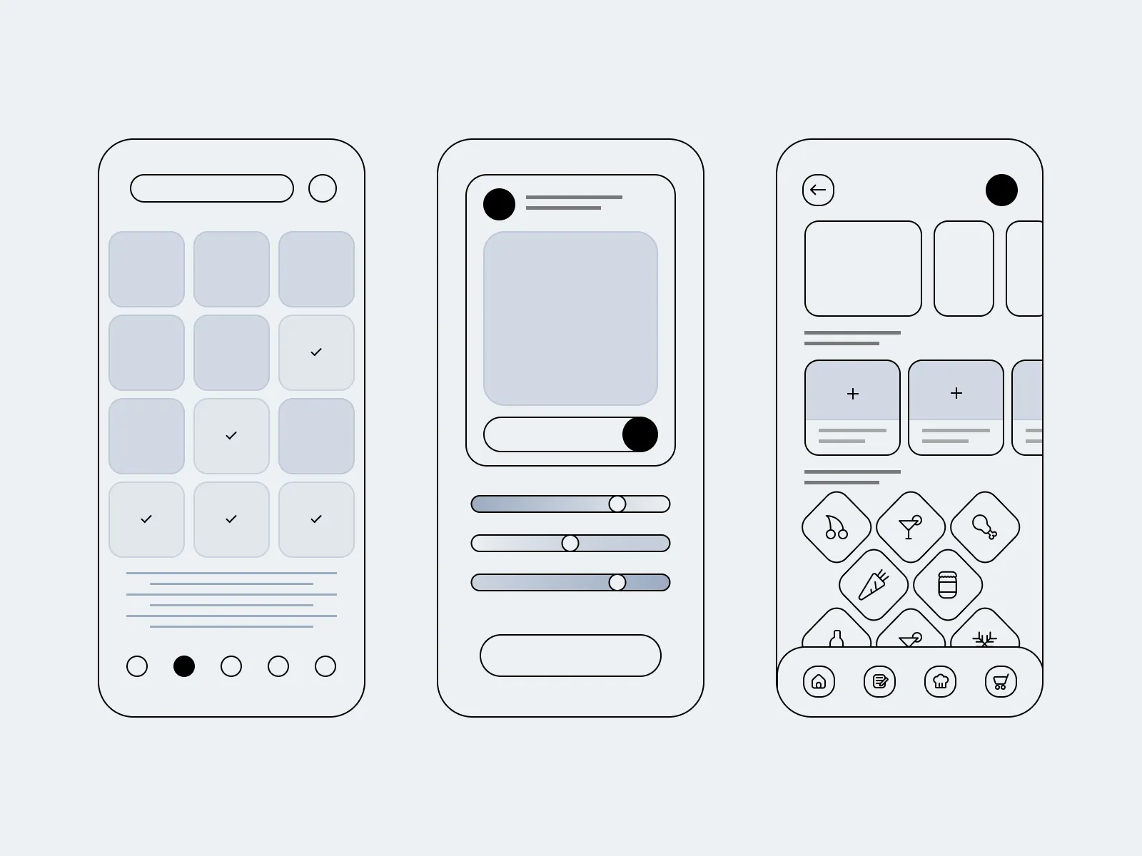 Wireframes for Mobile UI Design for Figma and Adobe XD No 4