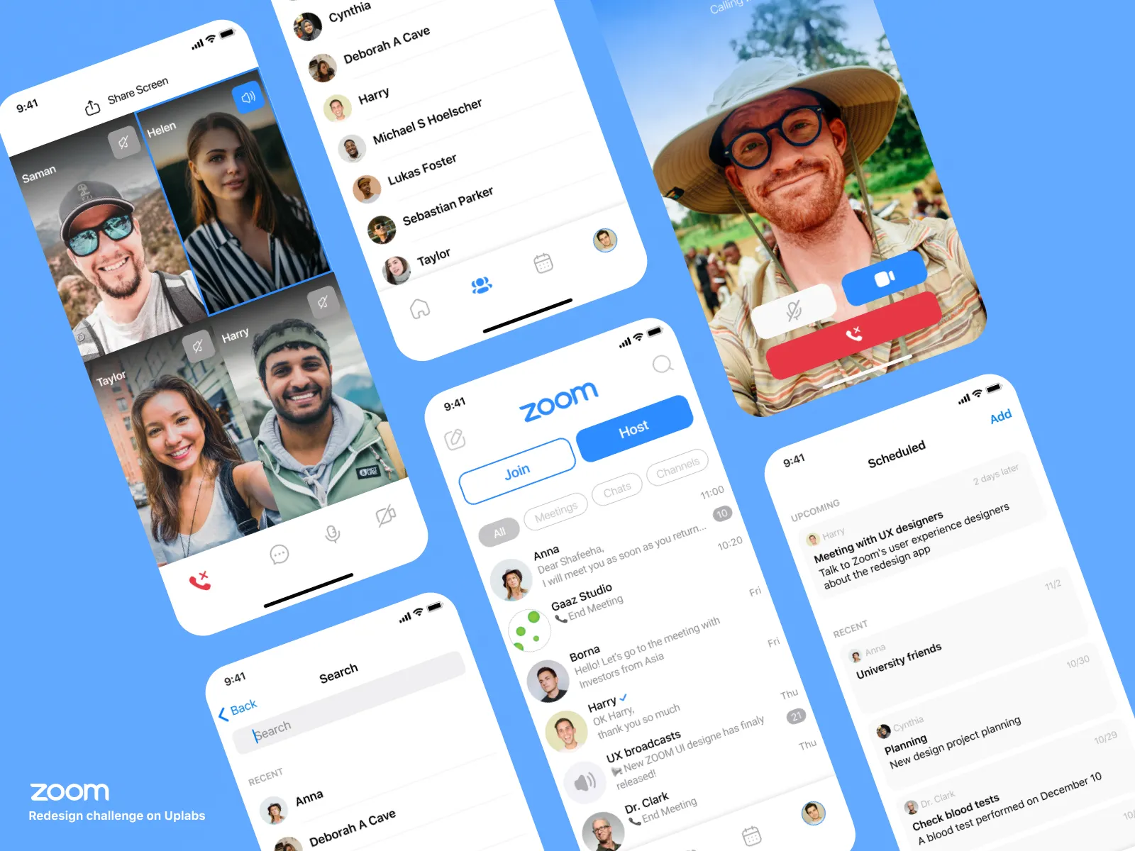 ZOOM Video Call App for Figma and Adobe XD