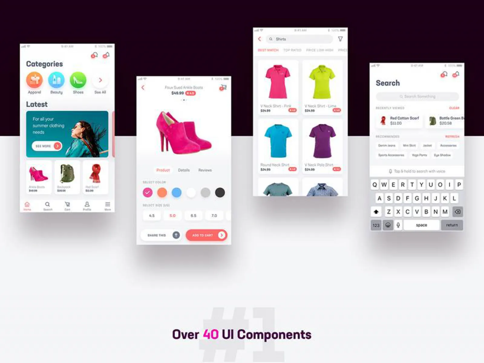 E-Comm Free UI Kit for Figma and Adobe XD