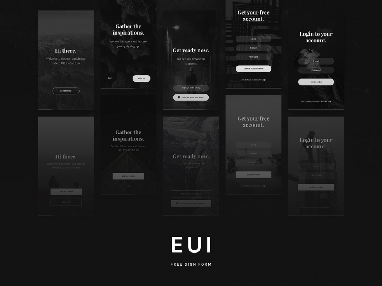 EUI Free Sign Form UI Kit for Figma and Adobe XD No 1