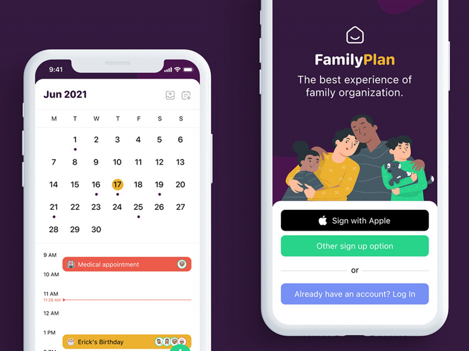 Family Sharing App for Figma and Adobe XD