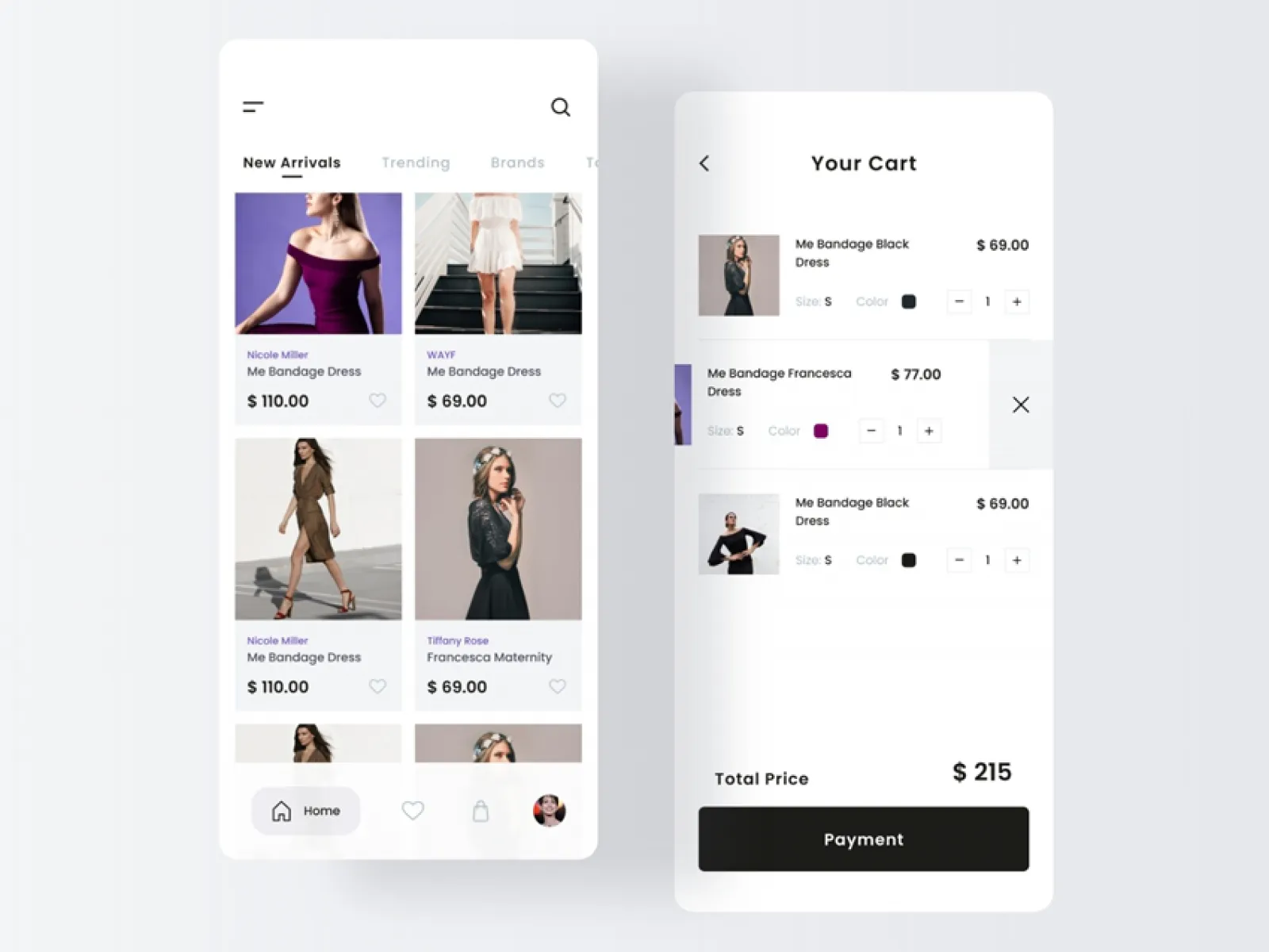 Fashion Store App Design for Figma and Adobe XD No 1