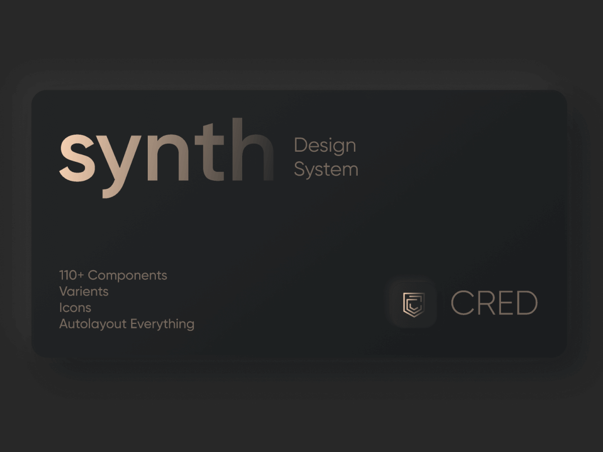 CRED Synth Design System for Figma and Adobe XD