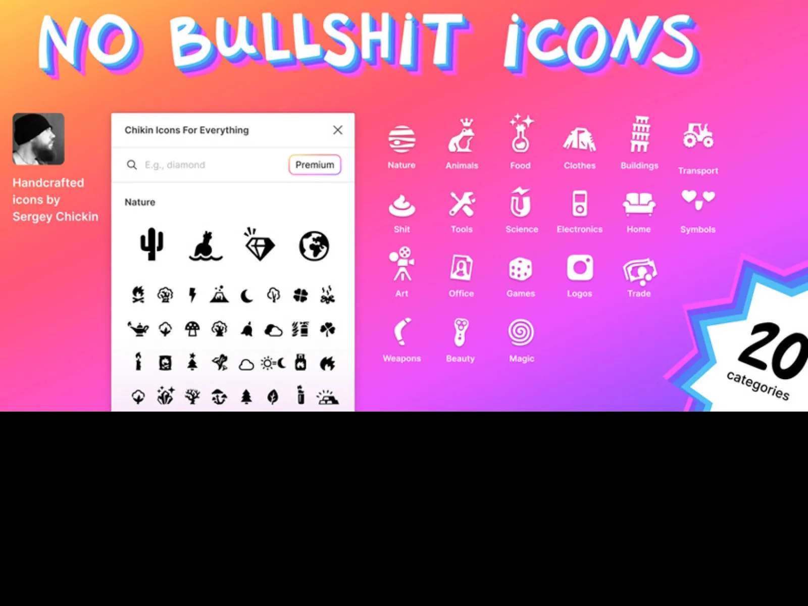 Filled Icons For Everything for Figma and Adobe XD