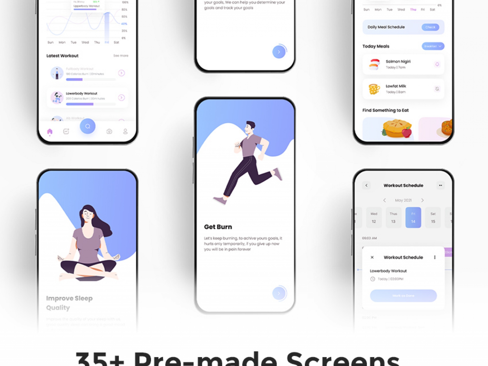 FitnessX App UI Kit for Figma and Adobe XD No 1