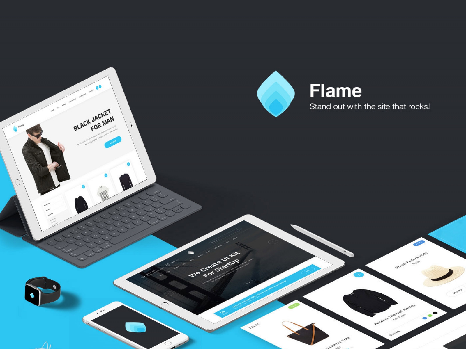 Flame Free Web UI Kit for Figma and Adobe XD No 1