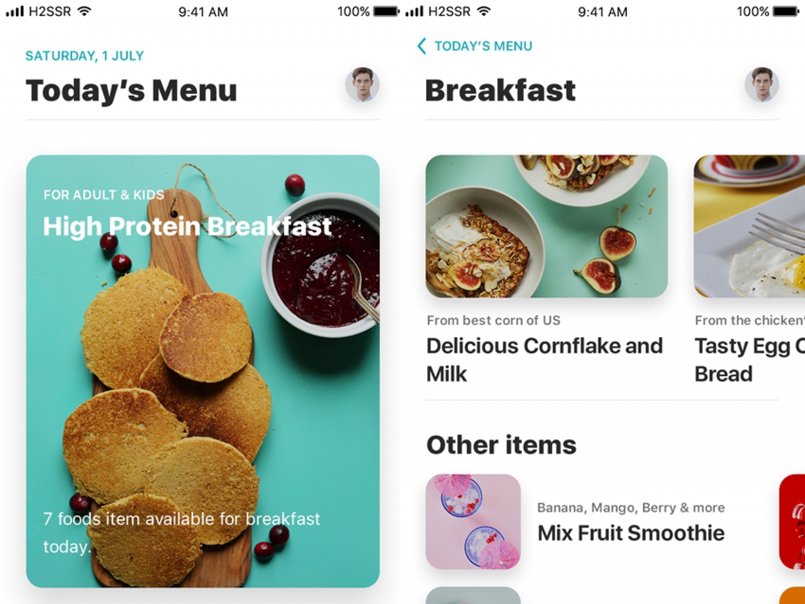 Food App Light Version for Figma and Adobe XD No 1