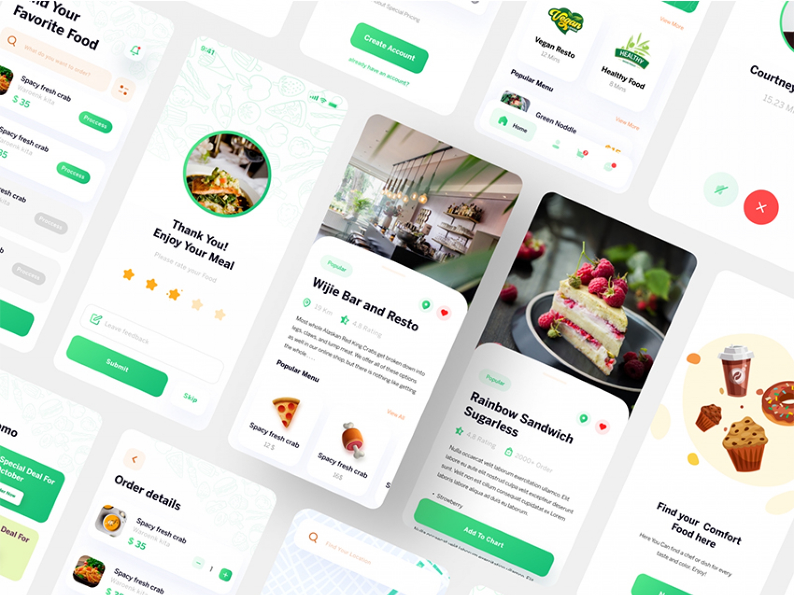 Food Delivery App UI for Figma and Adobe XD