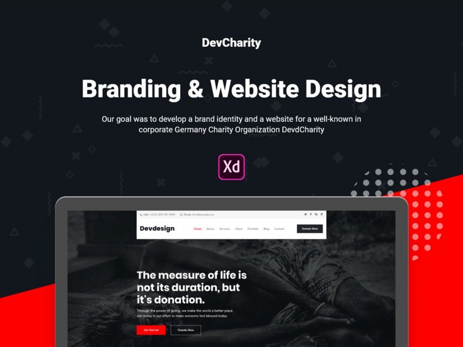 Free Charity Web Template for Figma and Adobe XD