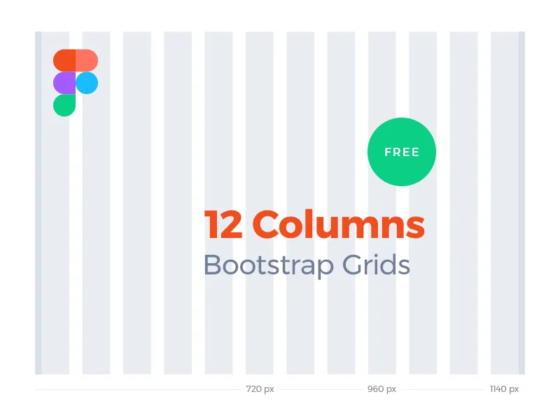 12 Columns Bootstrap Grids for Figma and Adobe XD
