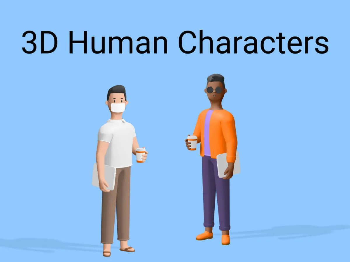 3D Humans Characters for Figma and Adobe XD No 1