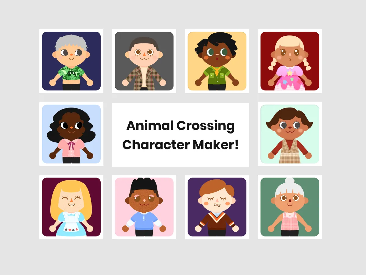 Animal Crossing Character Maker for Figma and Adobe XD