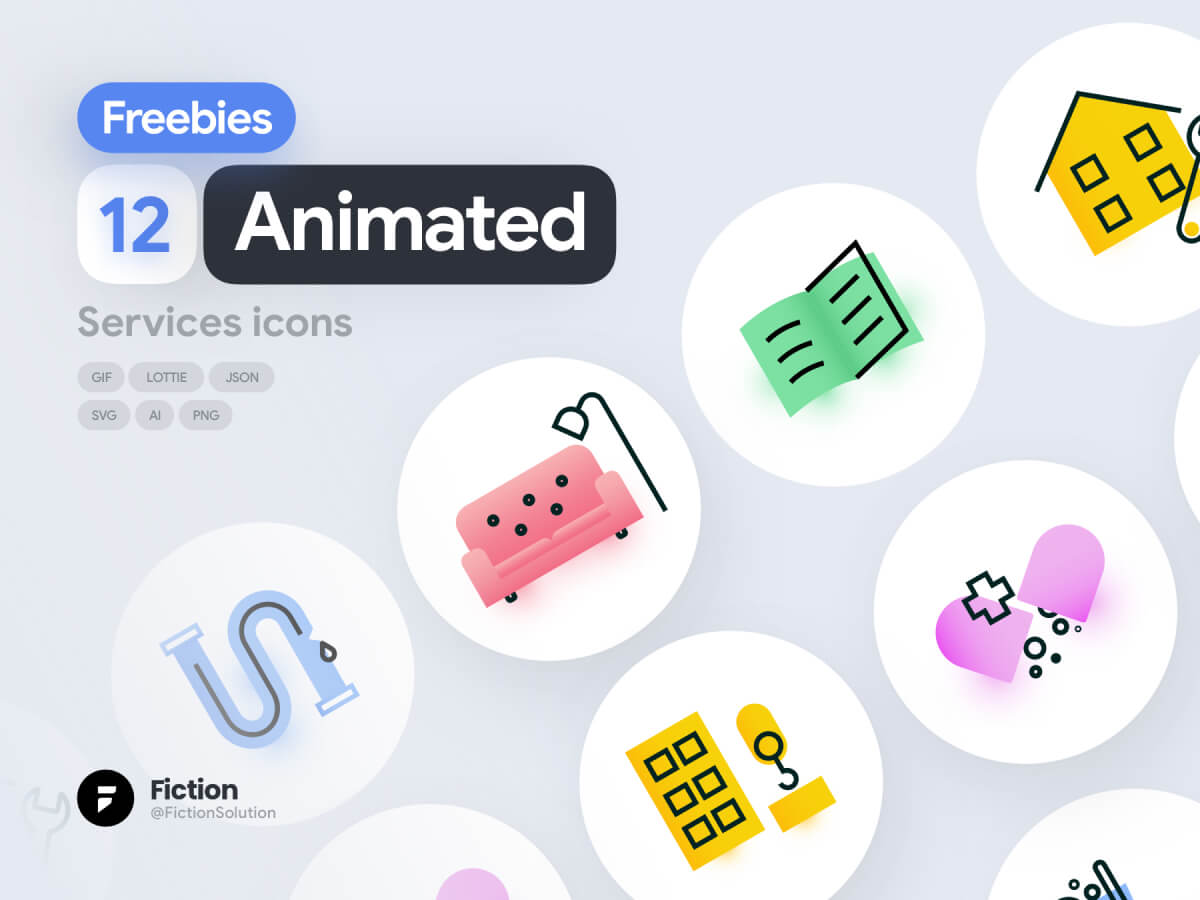 Animated Service Icons for Figma and Adobe XD