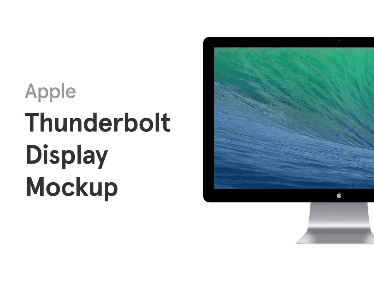 Apple Thunderbolt Display Mockup for Figma and Adobe XD