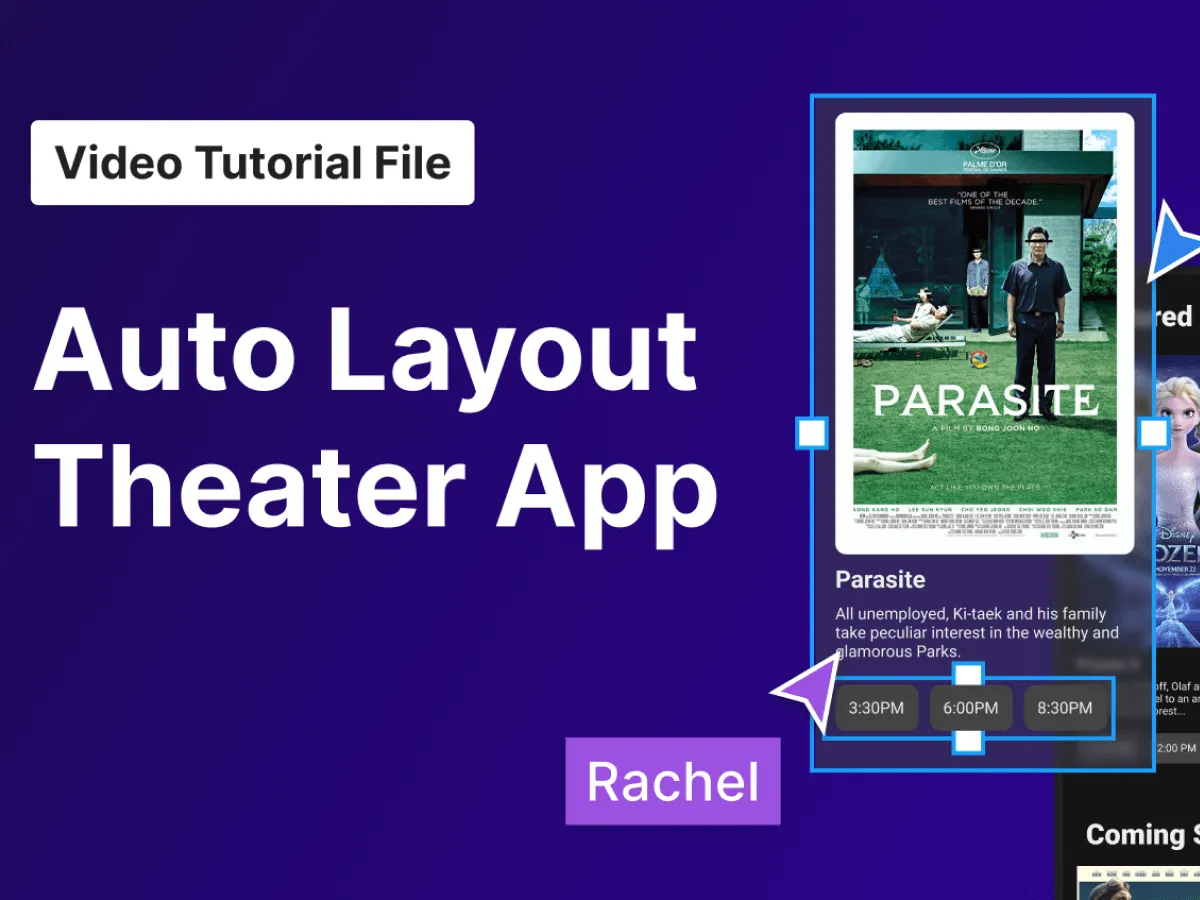 Auto Layout Theater App for Figma and Adobe XD No 1