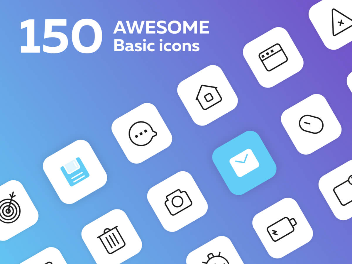 Basic Icon Set for Figma and Adobe XD