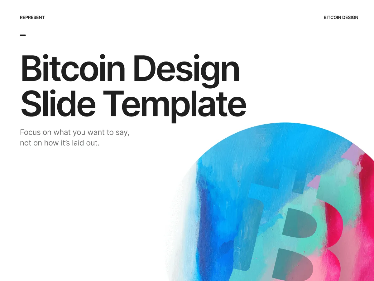 Bitcoin Design Slide Template for Figma and Adobe XD