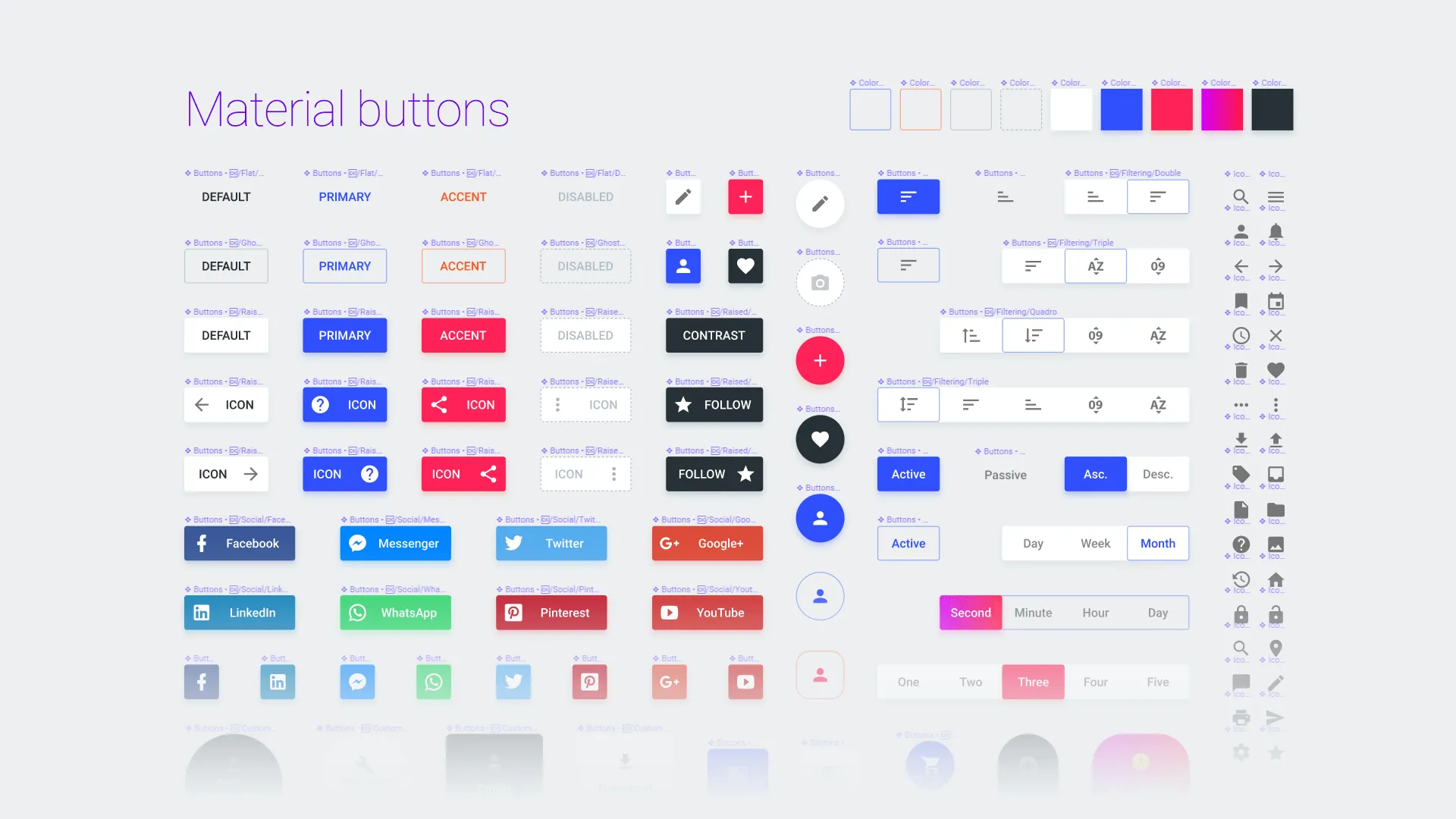 Buttons Set for Figma and Adobe XD