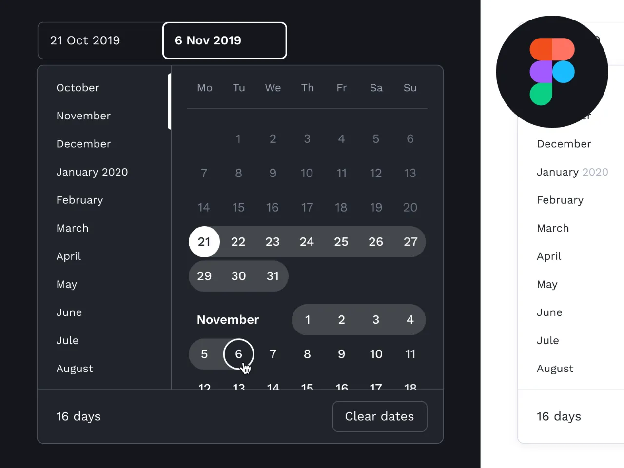 Adobe Xd Calendar Ui Kit 
