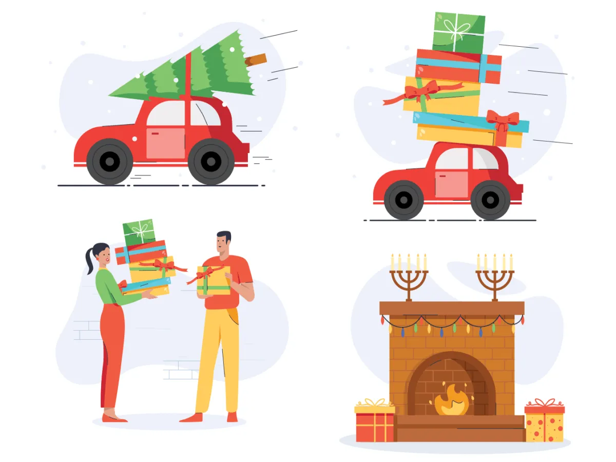 Christmas Illustration Pack for Figma and Adobe XD No 1