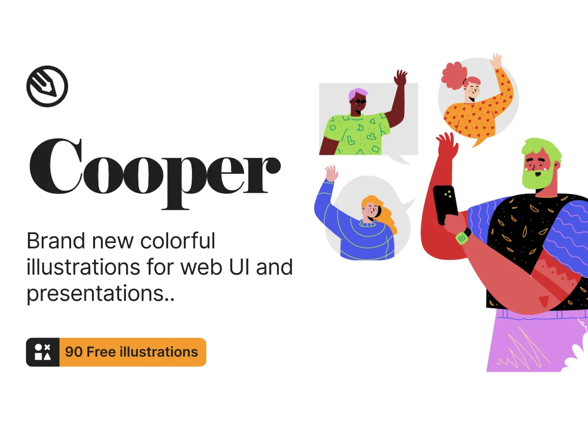Cooper Illustrations for Figma and Adobe XD