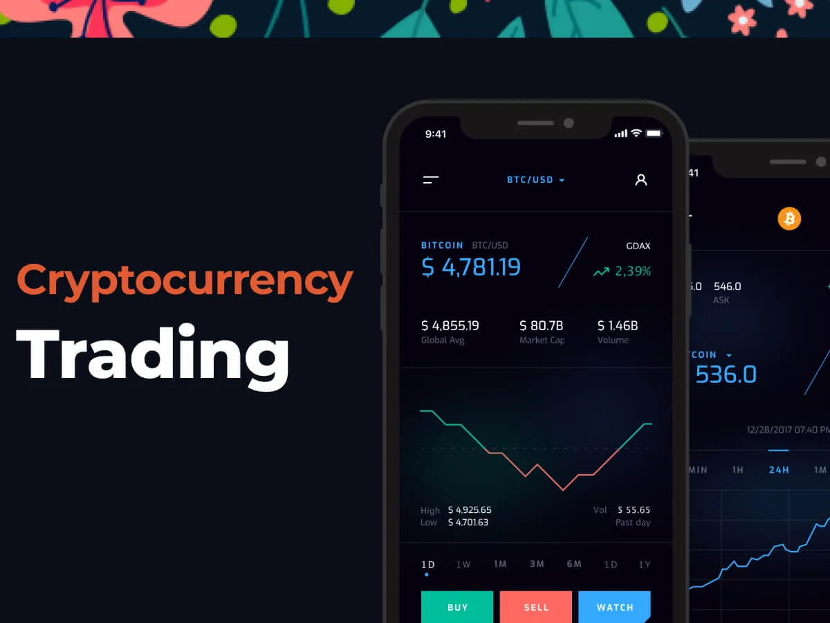 Cryptocurrency Trading UI Kit for Figma and Adobe XD