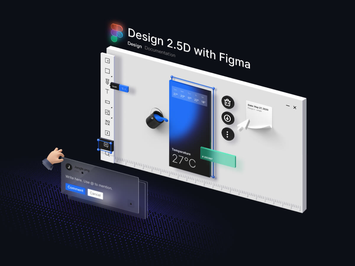 Design 2.5D Illustration for Figma and Adobe XD