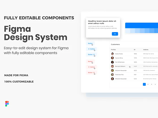 Design System Components freebie for Figma and Adobe XD