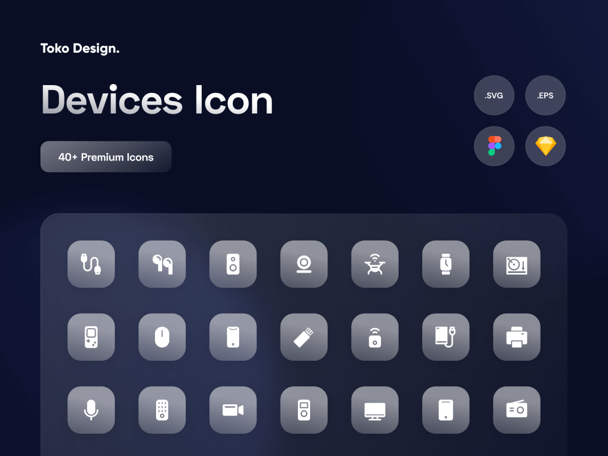 Devices Icon Pack for Figma and Adobe XD No 1