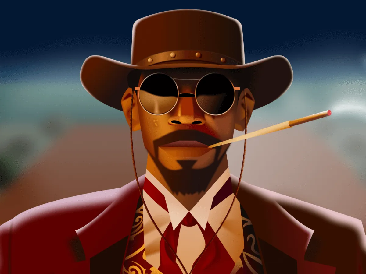 Django Movie Vector Illustration for Figma and Adobe XD