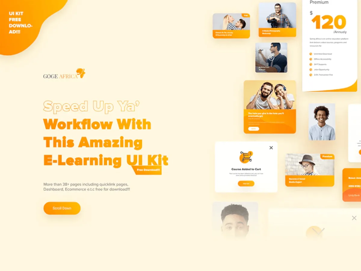 E-Learning UI Kit for Figma and Adobe XD