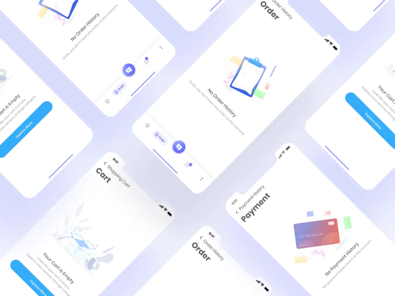 Empty App Screens Illustrations for Figma and Adobe XD
